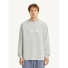 Лонгслив MUTED OVERSIZE PRINT, размер S-M, , серый