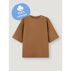 Футболка Junion, размер 122, Шоколадный