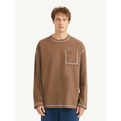 Лонгслив MUTED OVERSIZE CONTRAST, размер 4XL-5XL, , Шоколадный