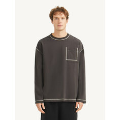 Лонгслив MUTED OVERSIZE CONTRAST, размер S-M, , черный
