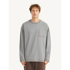 Лонгслив MUTED OVERSIZE CONTRAST, размер 4XL-5XL, , серый