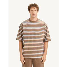 Футболка MUTED OVERSIZE STRIPED, размер L-XL, Шоколадный