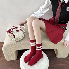 Носки , комплект, 5 пар, размер 35-43, мультиколор, красный Нет бренда