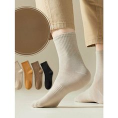 Носки , комплект, 5 пар, размер 35-43, бело-серые Нет бренда