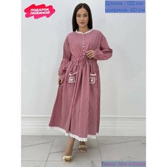 Платье SHAMA STYLE, размер 46-54, красный/белый