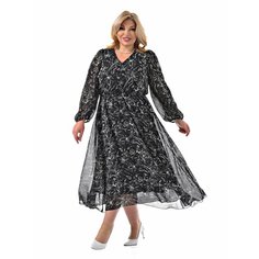 Платье Каролина, размер 64, черный Avanessa Style