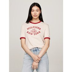 Футболка TOMMY HILFIGER, размер M, бежевый