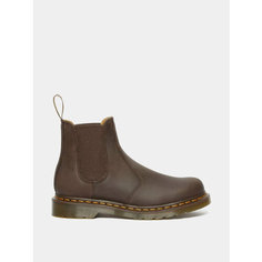 Ботинки челси Dr. Martens 2976 Yellow Stitch Crazy Horse Leathe, размер 44 EU, Шоколадный