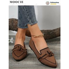 Слипоны MOOCIE, размер Длина стопы 23.5 см, коричневый