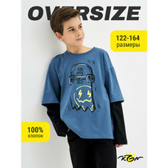 Лонгслив Kogankids, размер 158 / 13 лет, синий