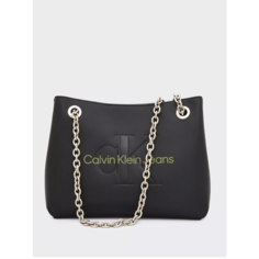 Сумка CALVIN KLEIN, фактура гладкая, черный