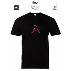 Футболка спортивная Vistasport Neon, 1 шт., размер 3XL, черный