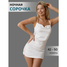 Сорочка Моё милое Для женщин, размер 44;46, белый, белый иней
