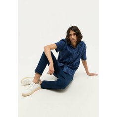 Брюки джоггеры MUSTANG Milano Linen Jogger, размер 32/32, темно-синий