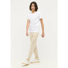 Брюки джоггеры MUSTANG Milano Linen Jogger, размер 29/34, бежевый
