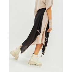 Юбка Lesnikova Design, размер 46-48, черный/бежевый