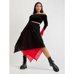 Юбка Lesnikova Design, размер 40-44, черный/красный