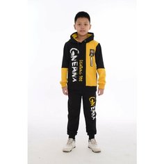 Костюм спортивный , размер 38, желтый/черный Нет бренда