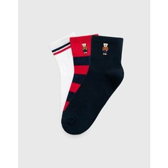 Носки Gloria Jeans, комплект, 3 пары, размер 25 (38-40), мультиколор, синий