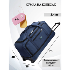 Сумка дорожная POSSESS, 114 л, 38х75х40 см, синий