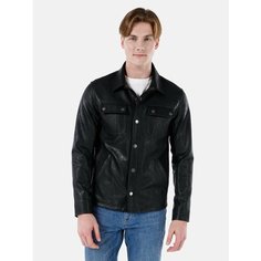 Кожаная куртка COLINS Slim Fit, размер XXL, черный