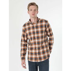 Рубашка COLINS Regular Fit, размер M, желтый