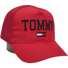 Бейсболка Бейсболка с брендом, Tommy Hilfiger для мужчин и женщин, размер Универсальный, красный Нет бренда