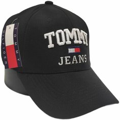 Бейсболка Бейсболка с брендом, Tommy Hilfiger для мужчин и женщин, размер Универсальный, черный Нет бренда