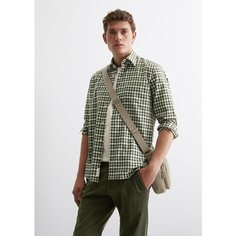 Рубашка Marc OPolo, размер L, хаки/белый