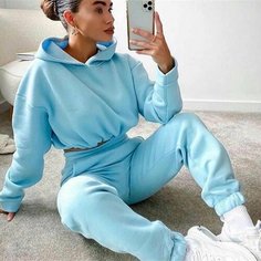 Костюм спортивный , размер 2XL, синий/белый Нет бренда