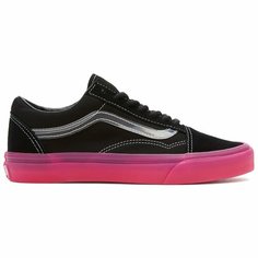 Кроссовки VANS Old Skool, размер 7 US, черный, розовый