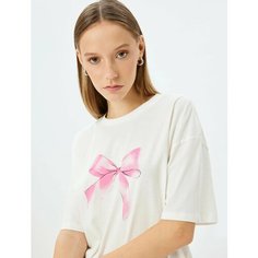 Футболка KOTON, размер XS, бежевый