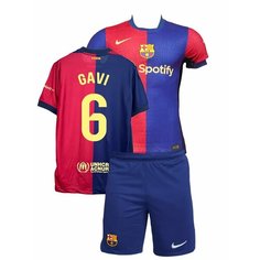 Футболка спортивная Барселона Гави Gavi детская, размер 24, синий, красный Нет бренда