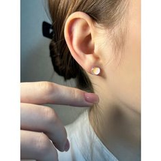 Серьги пусеты, нежно-розовый Нет бренда