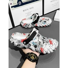 Сабо DGHKMSFJ, размер 45 EU~Длина стопы：27.5cm, белый