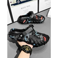 Сабо DGHKMSFJ, размер 41 EU~Длина стопы：25.5cm, черный