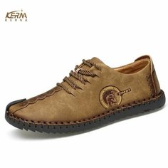Мокасины KERNA Boutique. Итальянская мода (журнал), размер Длина стопы:26cm, хаки