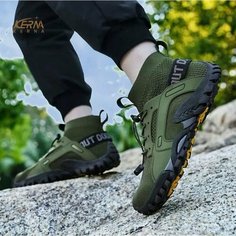 Ботинки, размер CN41=Длина стопы25.5см=Длина стельки 26.5cm, зелeный Нет бренда