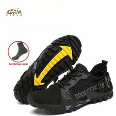 Ботинки, размер CN47=Длина стопы29.5см=Длина стельки 30.5cm, черный матовый Нет бренда