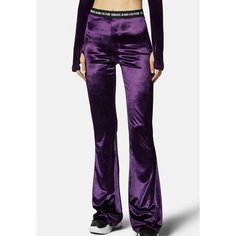 Легинсы Versace Jeans Couture, размер 40, фиолетовый