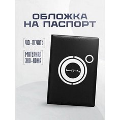 Обложка для паспорта STICKERBOSS, белый, черный