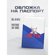 Обложка для паспорта STICKERBOSS, синий/белый