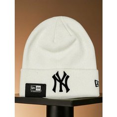 Шапка бини NY для мужчин и женщин, размер 55-60, белая Без бренда