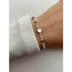 Браслет MOON prism, гематит, розовый кварц