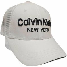 Бейсболка Бейсболка с брендом, Calvin Klein для мужчин и женщин, размер OneSize, белый Нет бренда