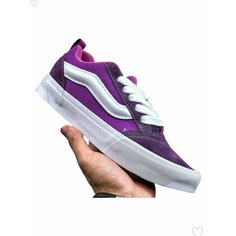 Кеды VANS Knu Skool, размер EU37=Длина стопы 23.5CM, белый, фиолетовый