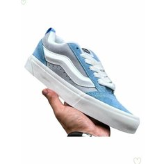 Кеды VANS Knu Skool, размер EU38=Длина стопы 24CM, белый, голубой, серый
