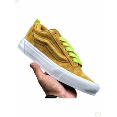Кеды VANS Knu Skool, размер EU40=Длина стопы 25.5CM, белый, желтый
