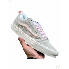 Кеды VANS Knu Skool, размер EU40=Длина стопы 25.5CM, белый, розовый, серый