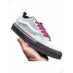 Кеды VANS Knu Skool, размер EU38=Длина стопы 24CM, бежевый, розовый, красный, серый